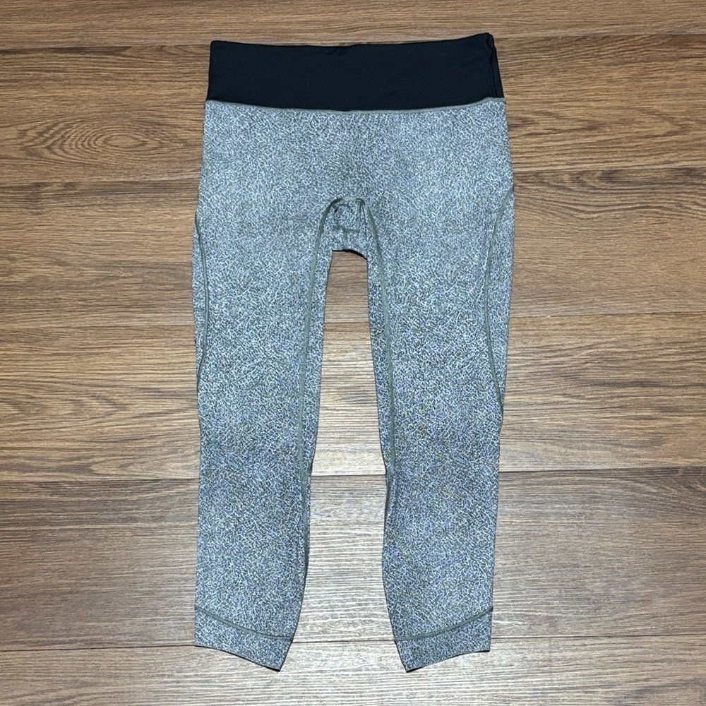 Lululemon Run The Day 7/8 Tight Fractal Dark Starlight Black